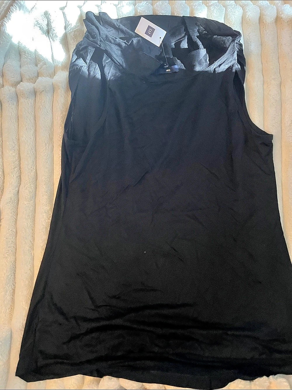 Gap Cowl-Neck Tank Top Black Size Small